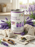 FNO Foods Lavender Floral Tisane – 20 Reusable Organic Cotton Tea Bags (40+ Cups) – Calming Herbal Tea for Relaxation & Stress Relief – Caffeine-Free, Non-Bitter Flower Infusion
