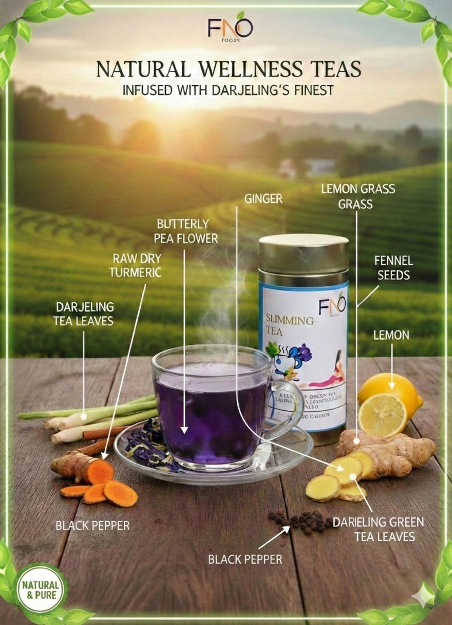 Slimming Tea | 3 Months Pack | Green Tea Blend | Herbal Infusion | Ayurvedic Ingredients & Free of Microplastics