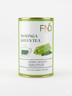 FNO Foods Moringa Green Tea | Herbal Tea | 20 Cotton Tea Bags | Natural Superfood Brew for Immunity & Daily Energy | 60+ Cups | Reusable Tea Bags | 1 Tea Bag = 3 Cups