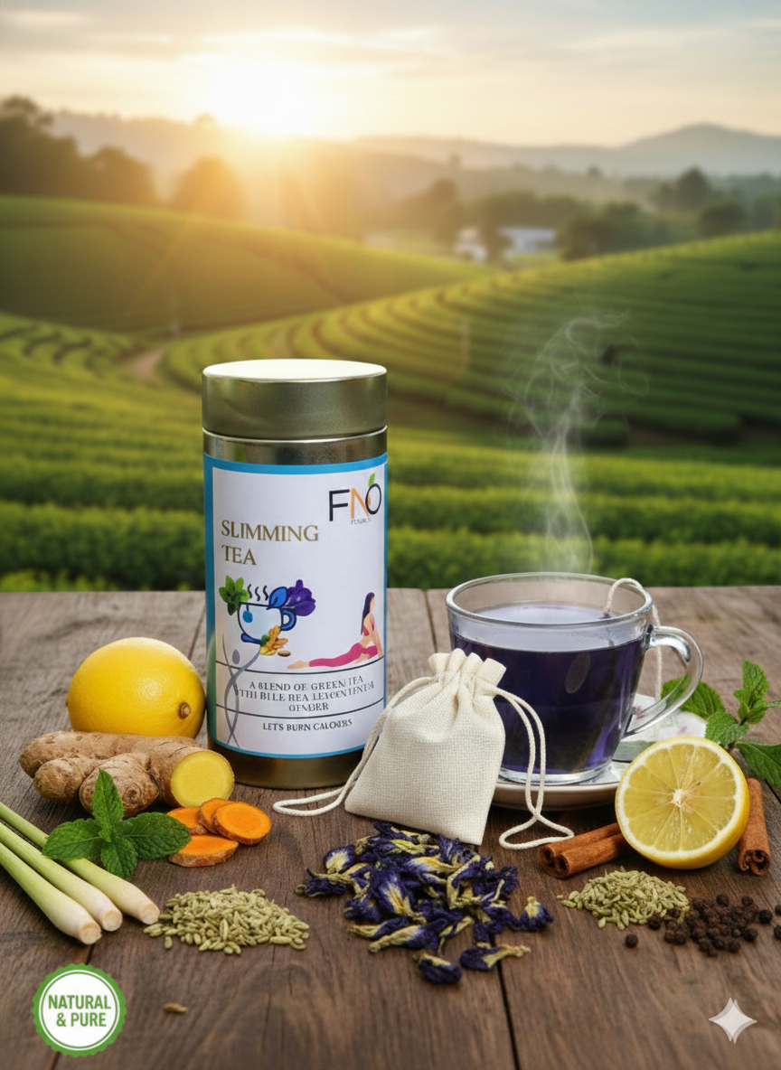 Slimming Tea | 3 Months Pack | Green Tea Blend | Herbal Infusion | Ayurvedic Ingredients & Free of Microplastics